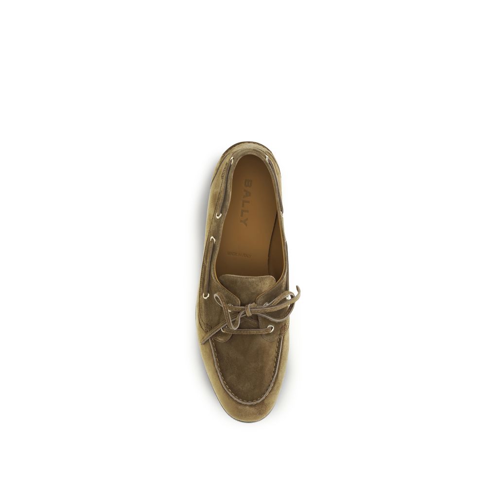 Bally Beige Buffalo Leder Loafer