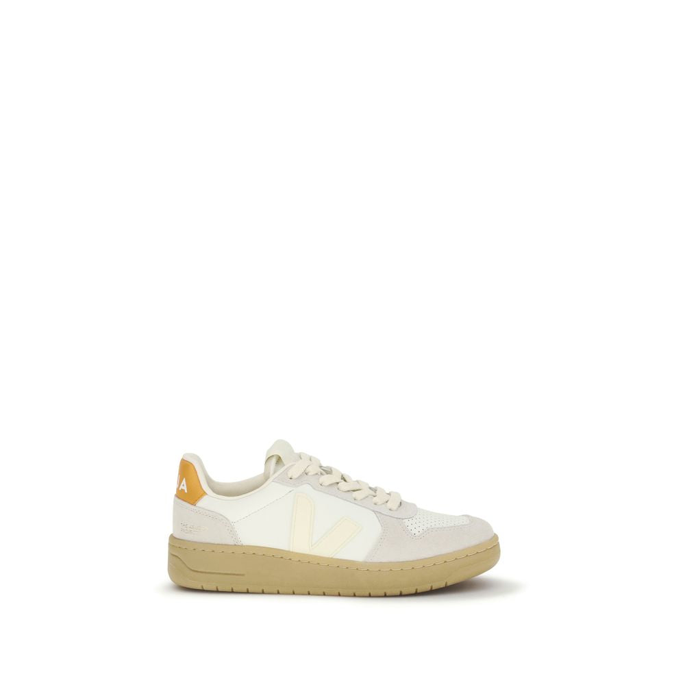 Veja Weiße Low-Top-Sneaker aus Kalbsleder Bos Taurus