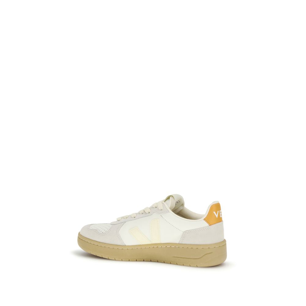 Veja Weiße Low-Top-Sneaker aus Kalbsleder Bos Taurus
