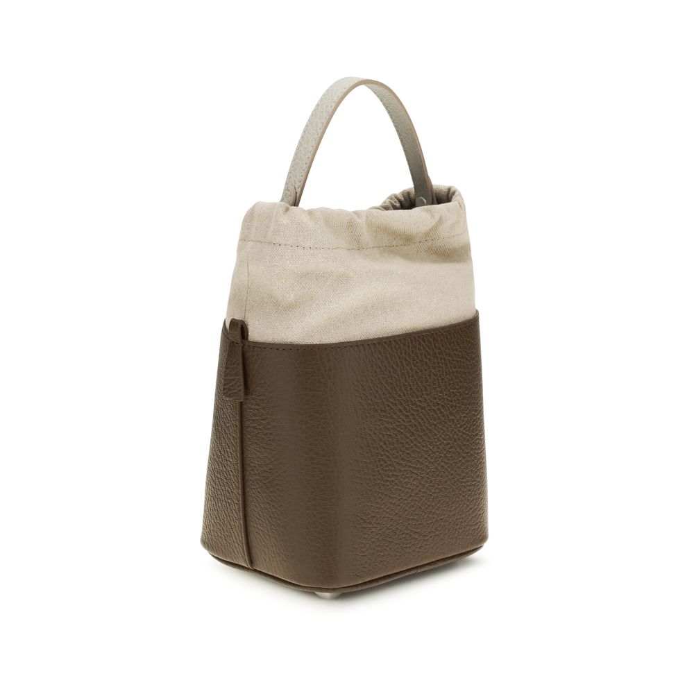 Maison Margiela Braune Kalbsleder Bos Taurus Bucket Bag