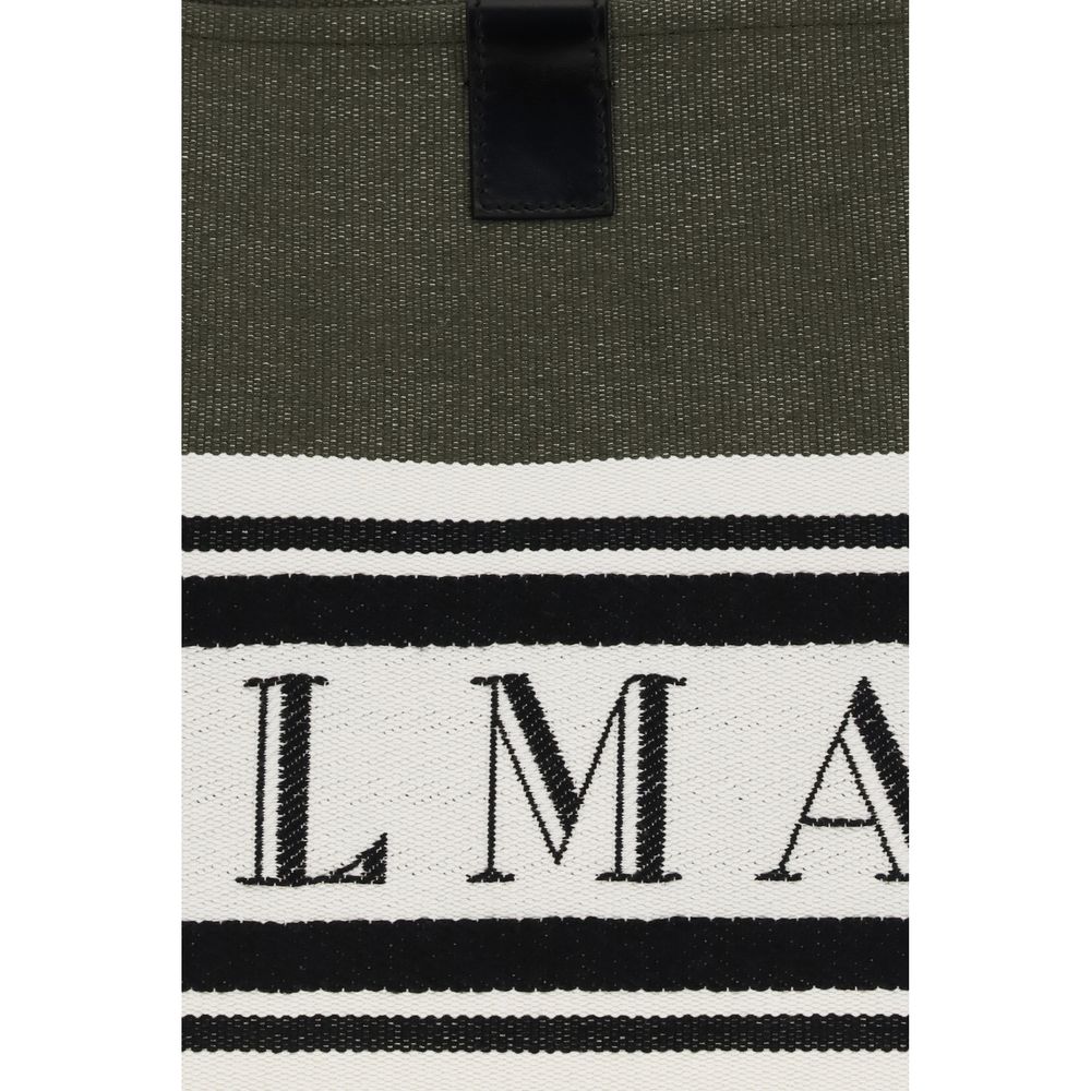 Balmain Schwarze Baumwoll-Umhängetasche