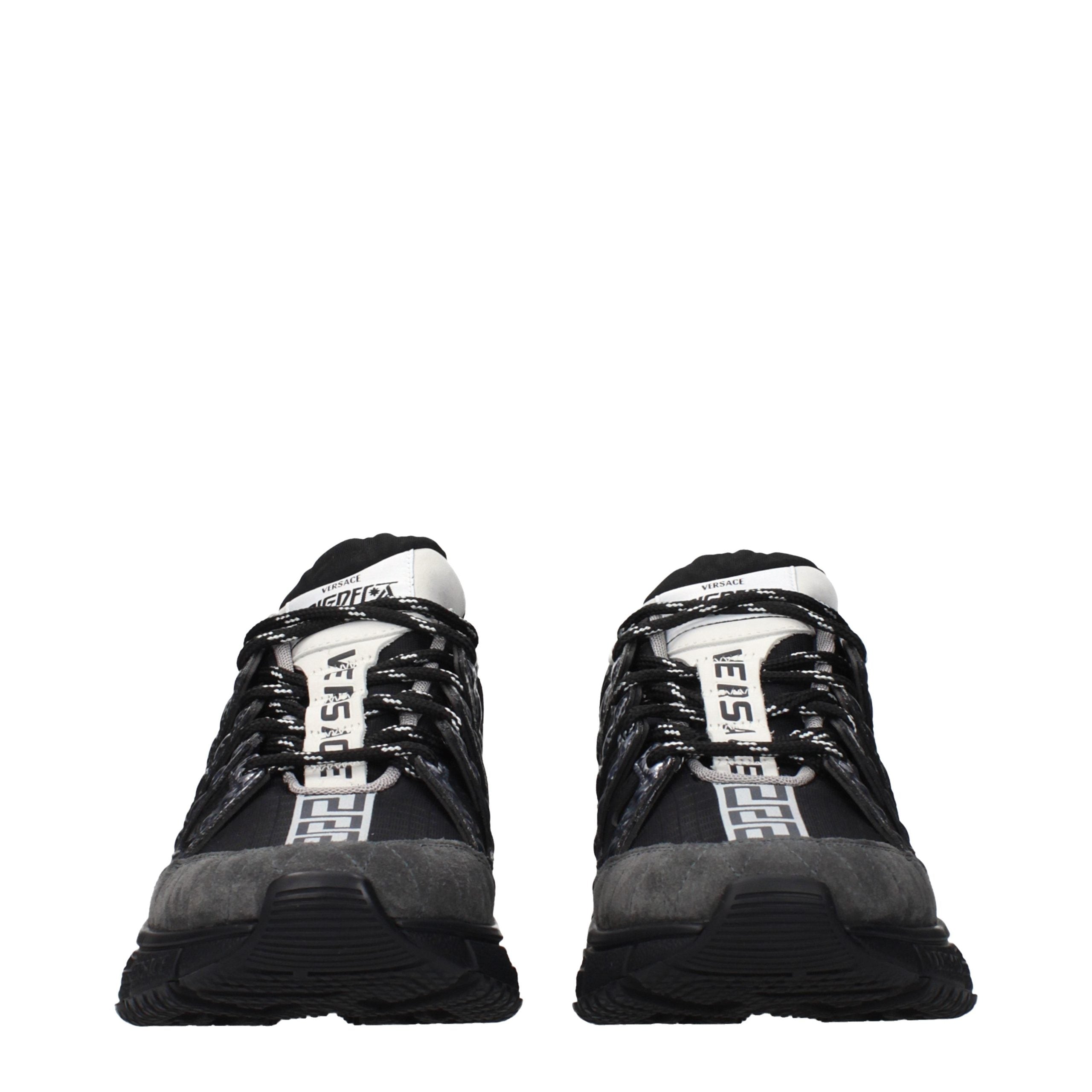Versace Schwarze Stoff-Sneaker
