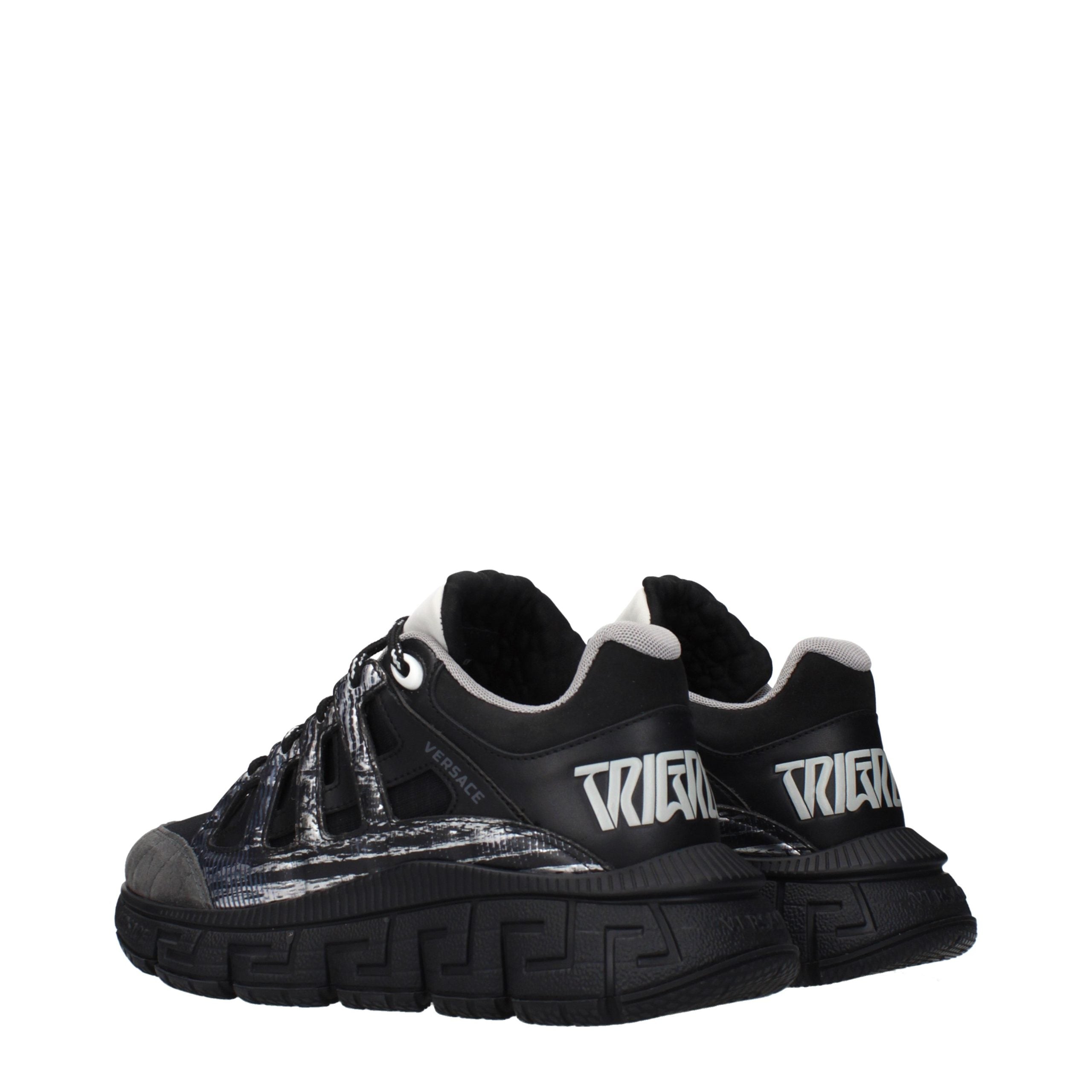 Versace Schwarze Stoff-Sneaker