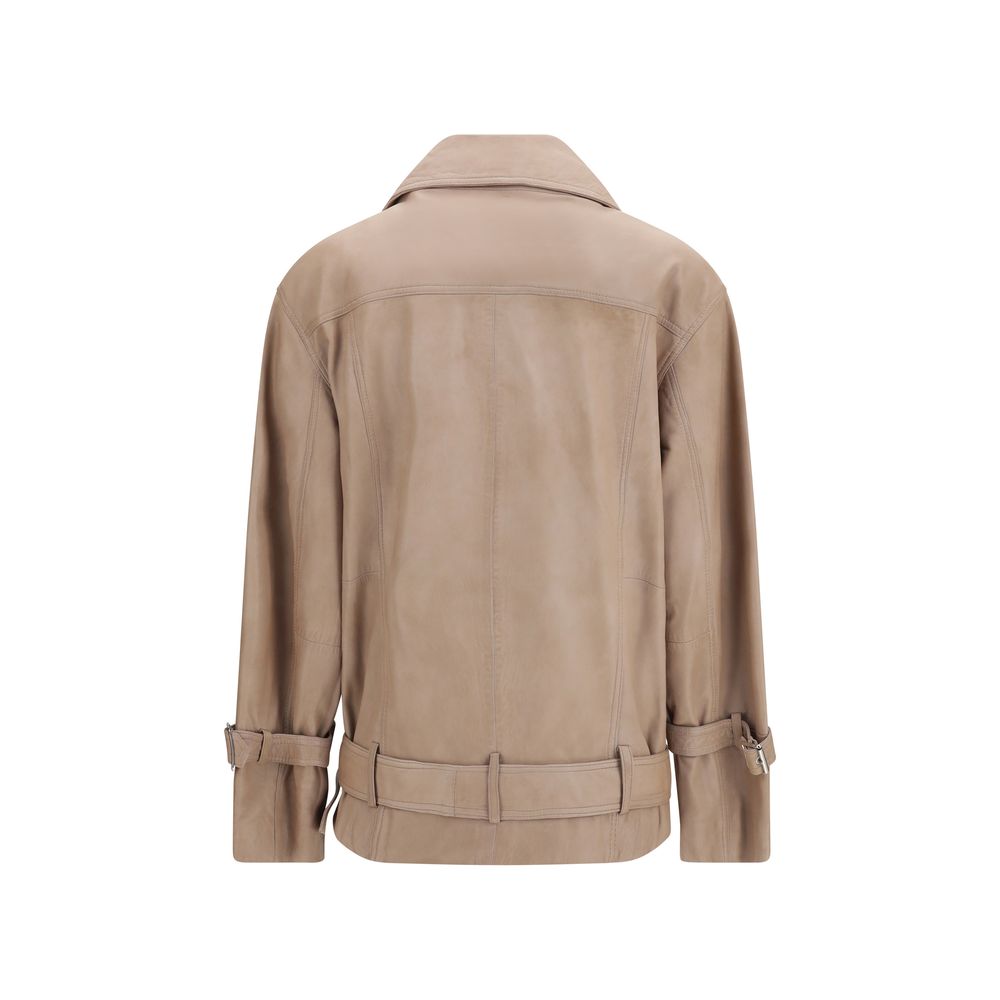 PINKO Beige Lammlederjacke