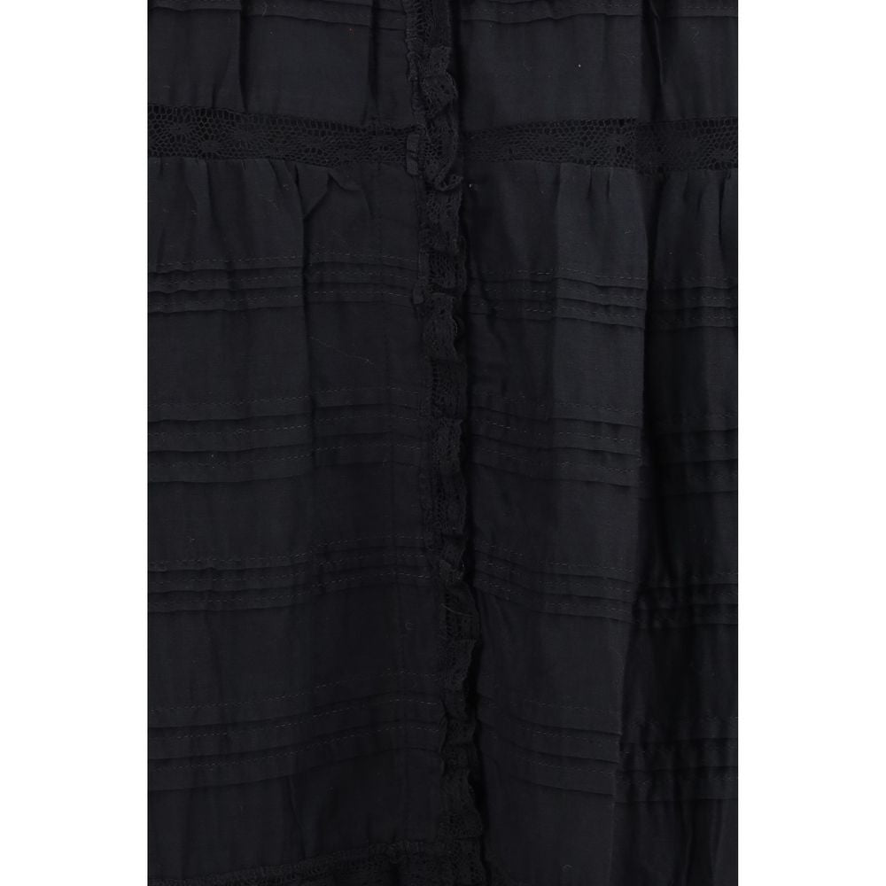 Isabel Marant Étoile Schwarzes Baumwoll-Freizeitkleid