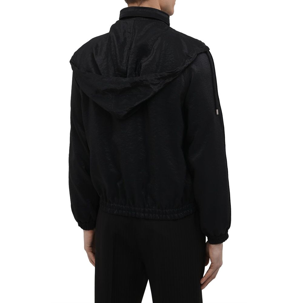 Saint Laurent Schwarzer Bomber aus Polyamid