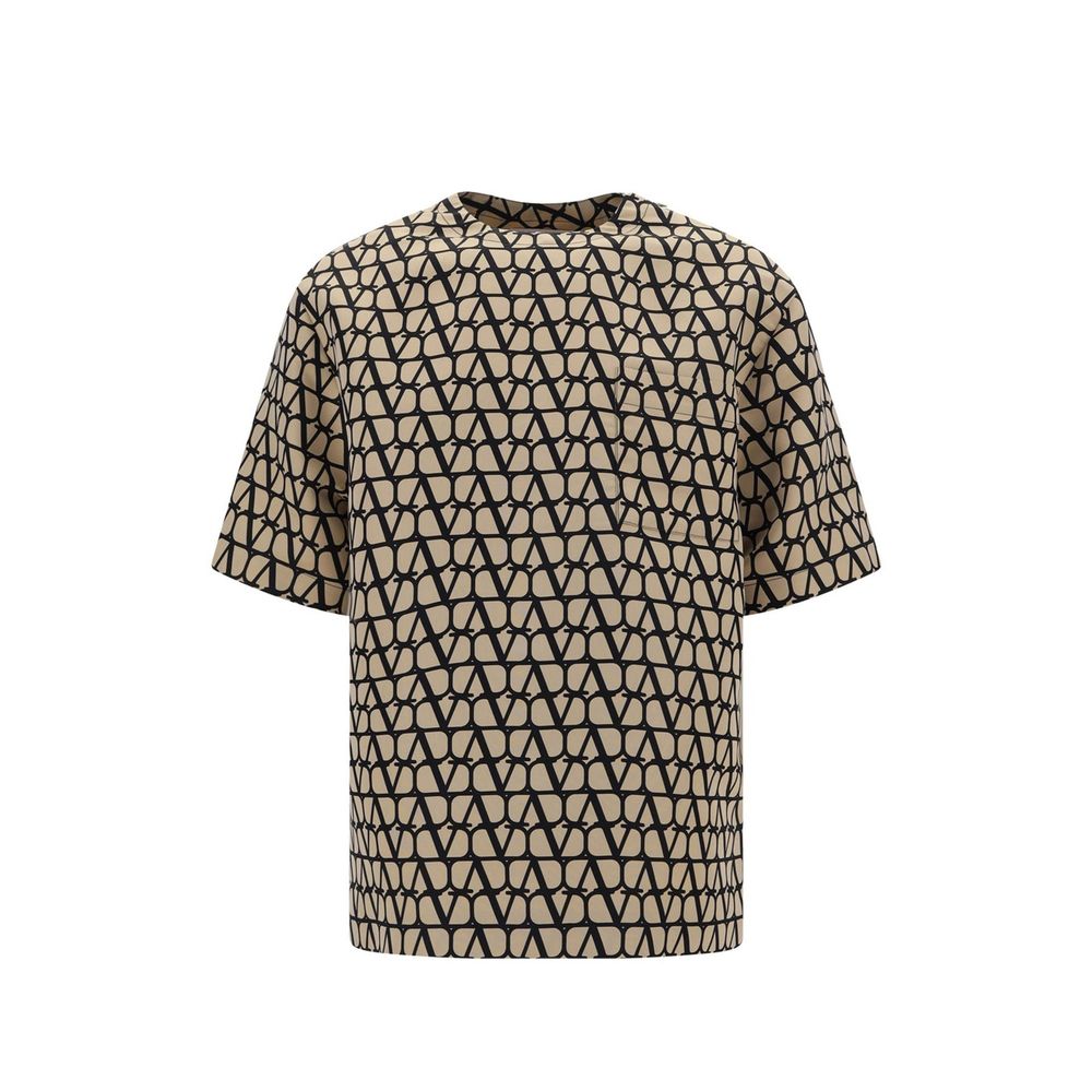 Valentino Garavani Braunes Seiden-T-Shirt