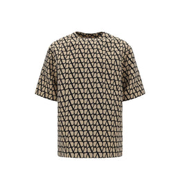 Valentino Garavani Braunes Seiden-T-Shirt