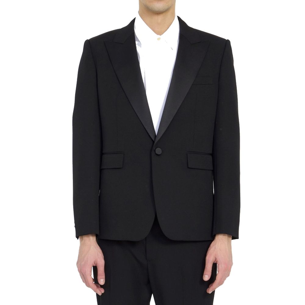 Saint Laurent Schwarzer Wollblazer