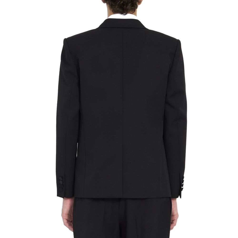 Saint Laurent Schwarzer Wollblazer