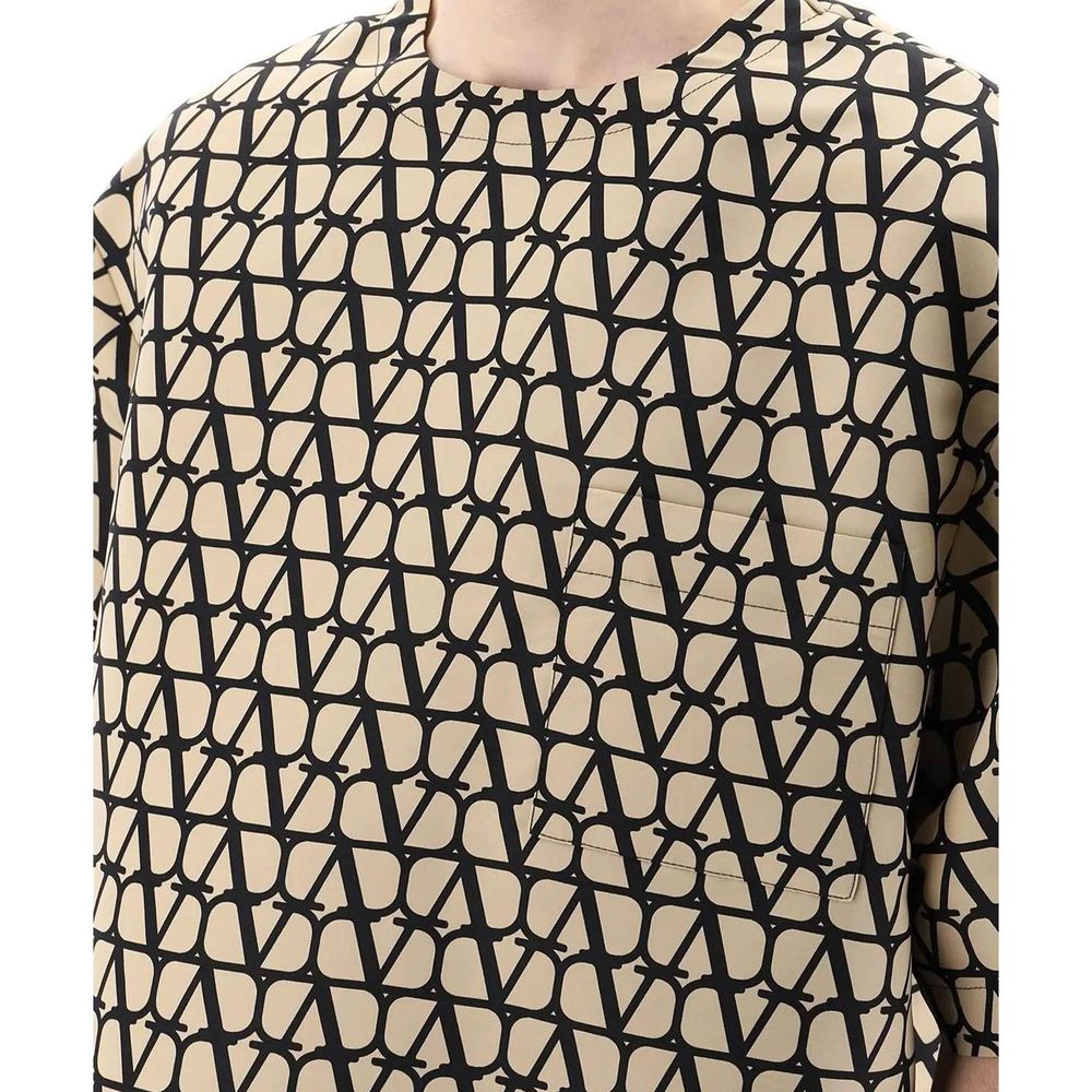 Valentino Garavani Braunes Seiden-T-Shirt