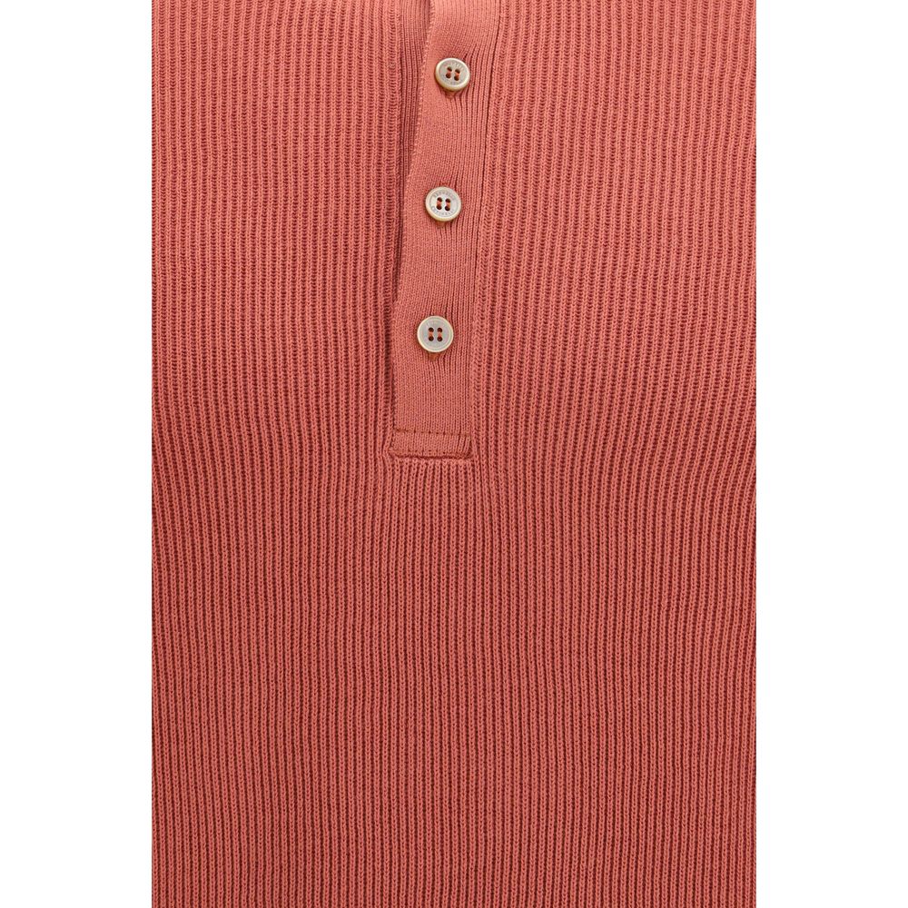 Brunello Cucinelli Mehrfarbiges Polohemd aus Baumwolle