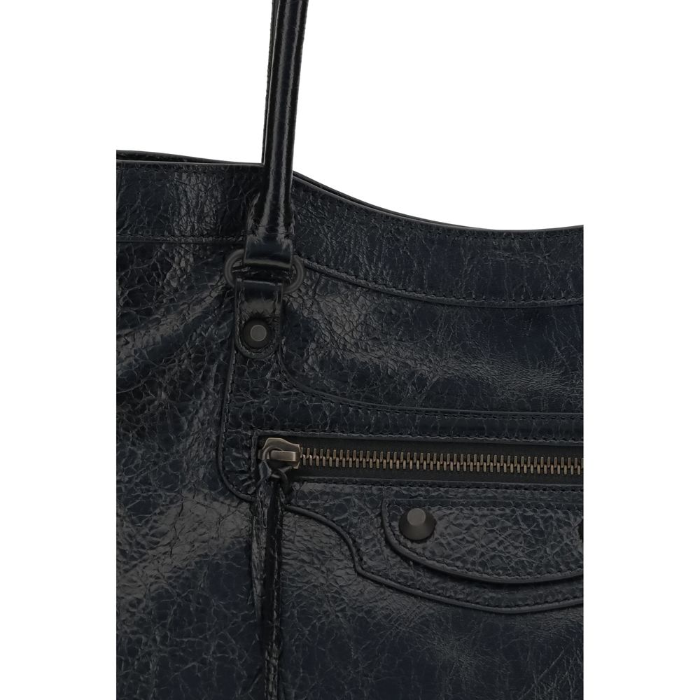 Balenciaga Schwarze Lammleder Schultertasche Ovis Aries Aries