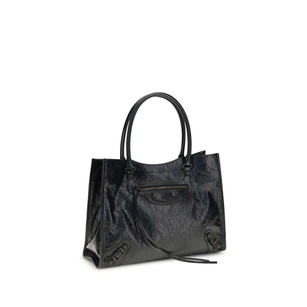 Balenciaga Schwarze Lammleder Schultertasche Ovis Aries Aries