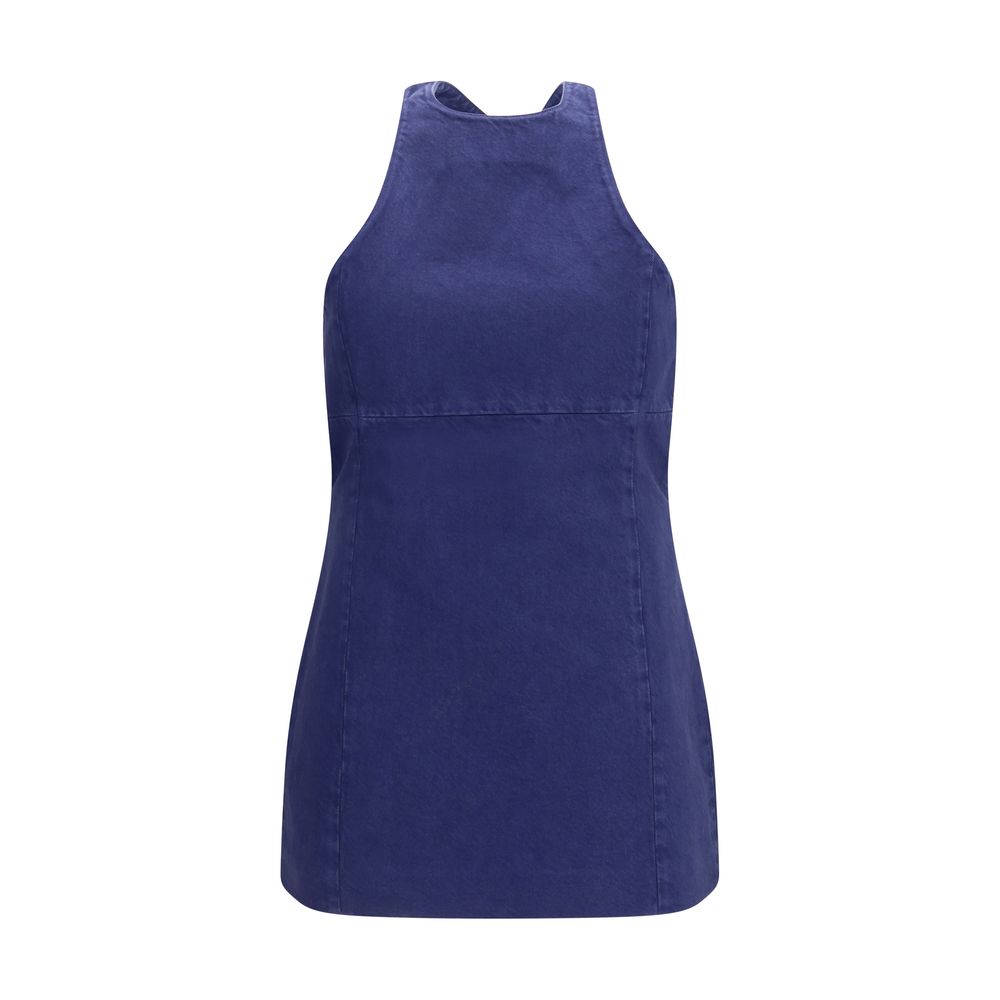 Miu Miu Blaues Baumwoll-Freizeitkleid