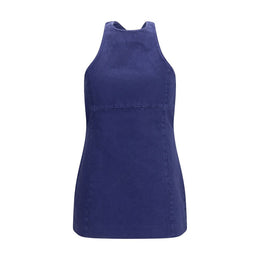Miu Miu Blaues Baumwoll-Freizeitkleid