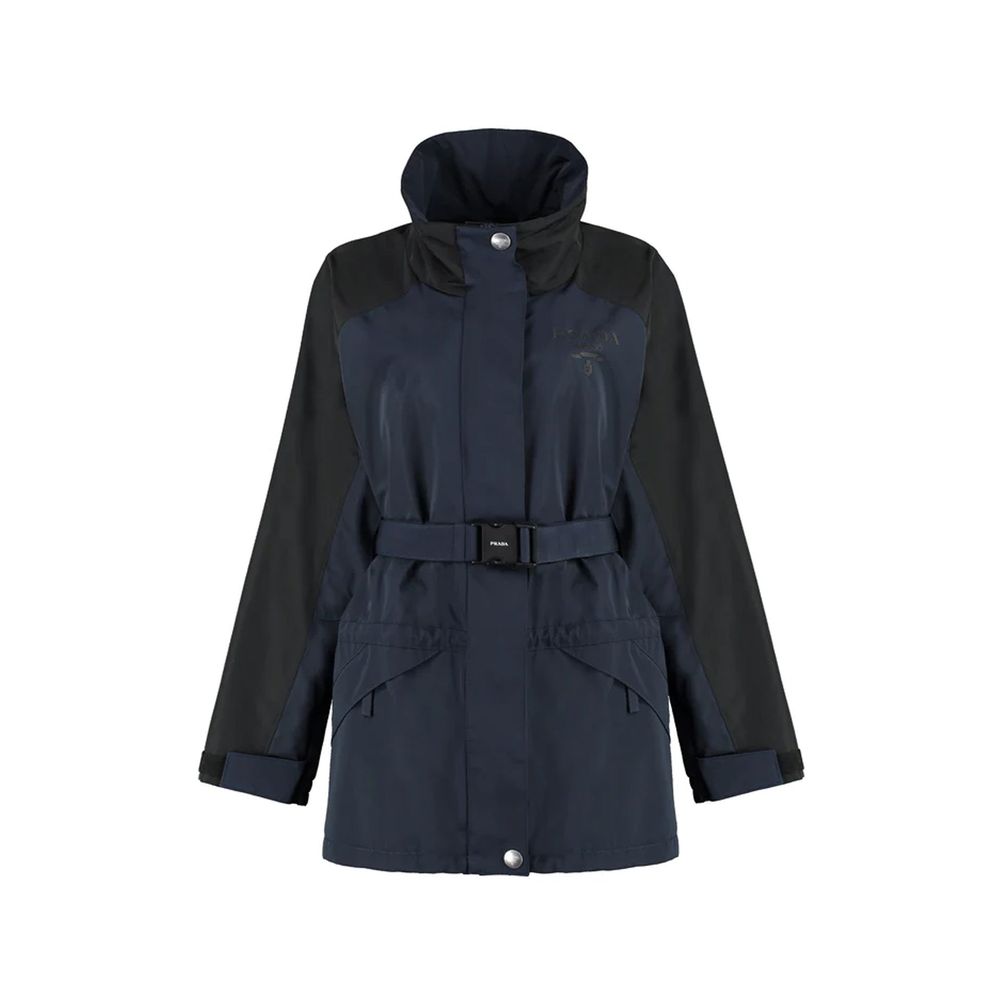 Prada Blaue Shell-Jacke aus Polyamid