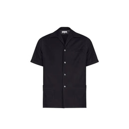 Maison Margiela Schwarzes Woll-Shirt mit kurzen Ärmeln