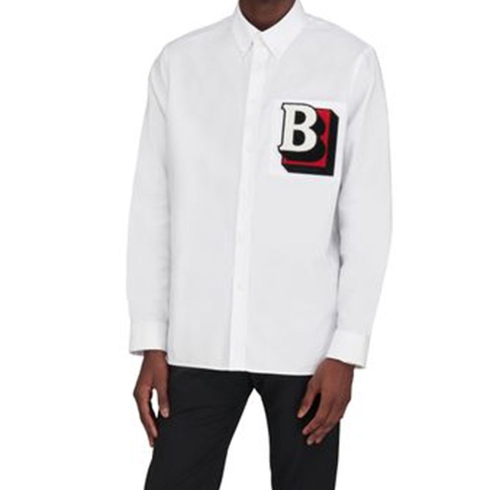 Burberry Weißes Baumwollkleidhemd