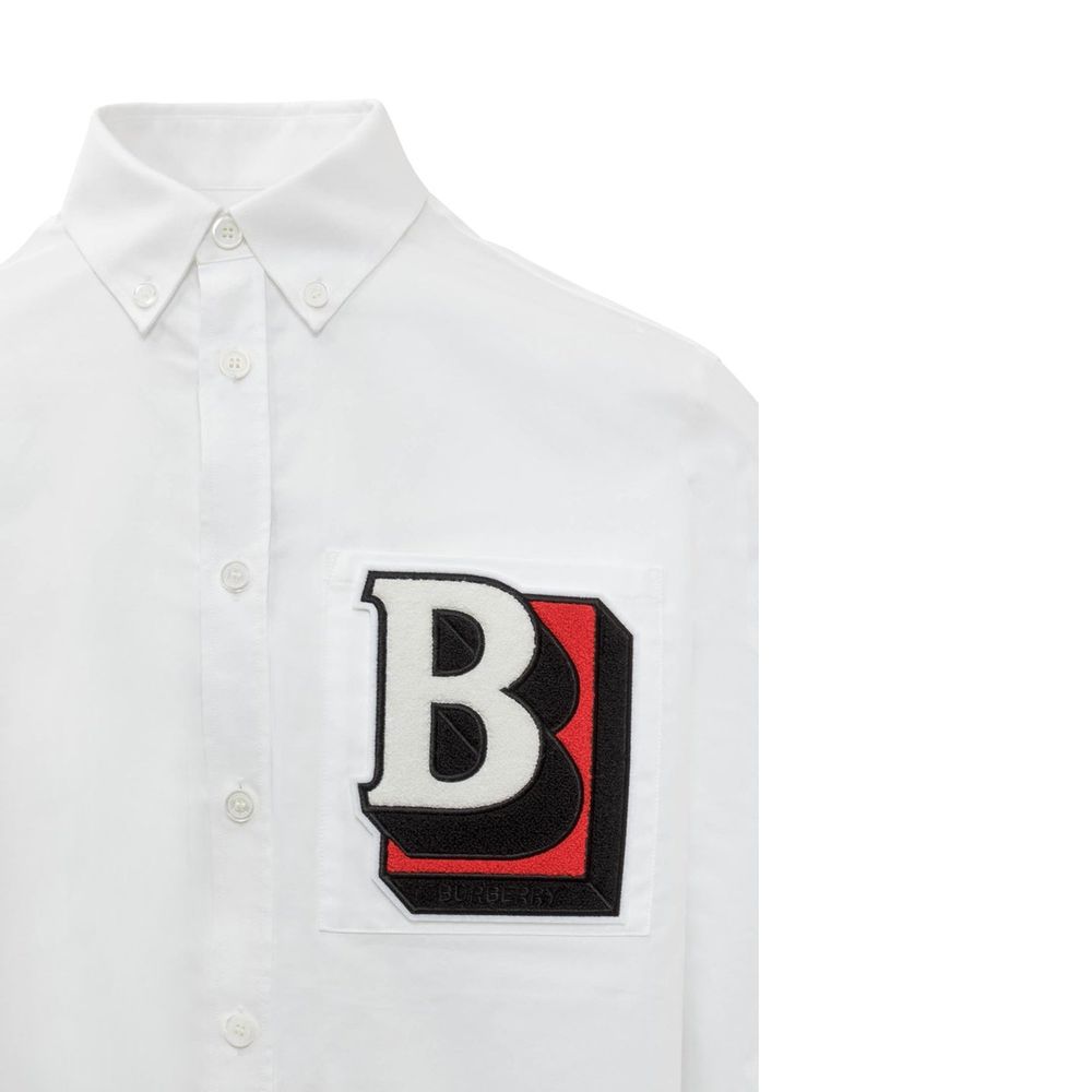 Burberry Weißes Baumwollkleidhemd