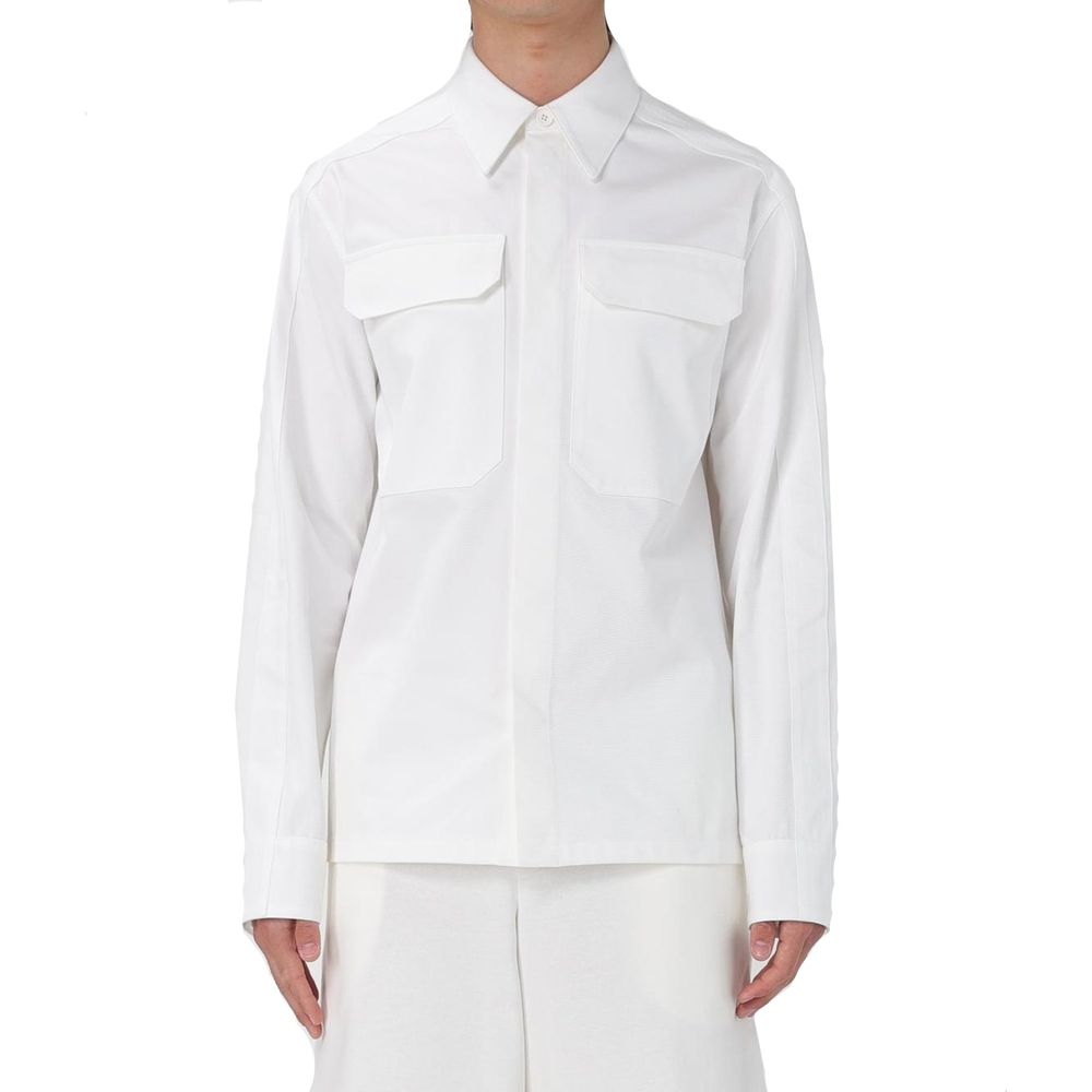 Jil Sander Weißes Baumwollkleidhemd