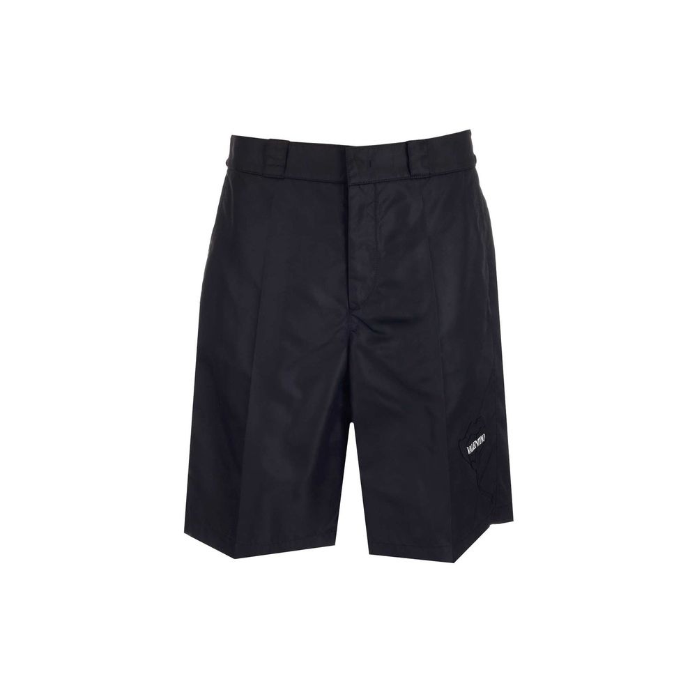 Valentino Garavani Schwarze Bermuda-Shorts aus Nylon
