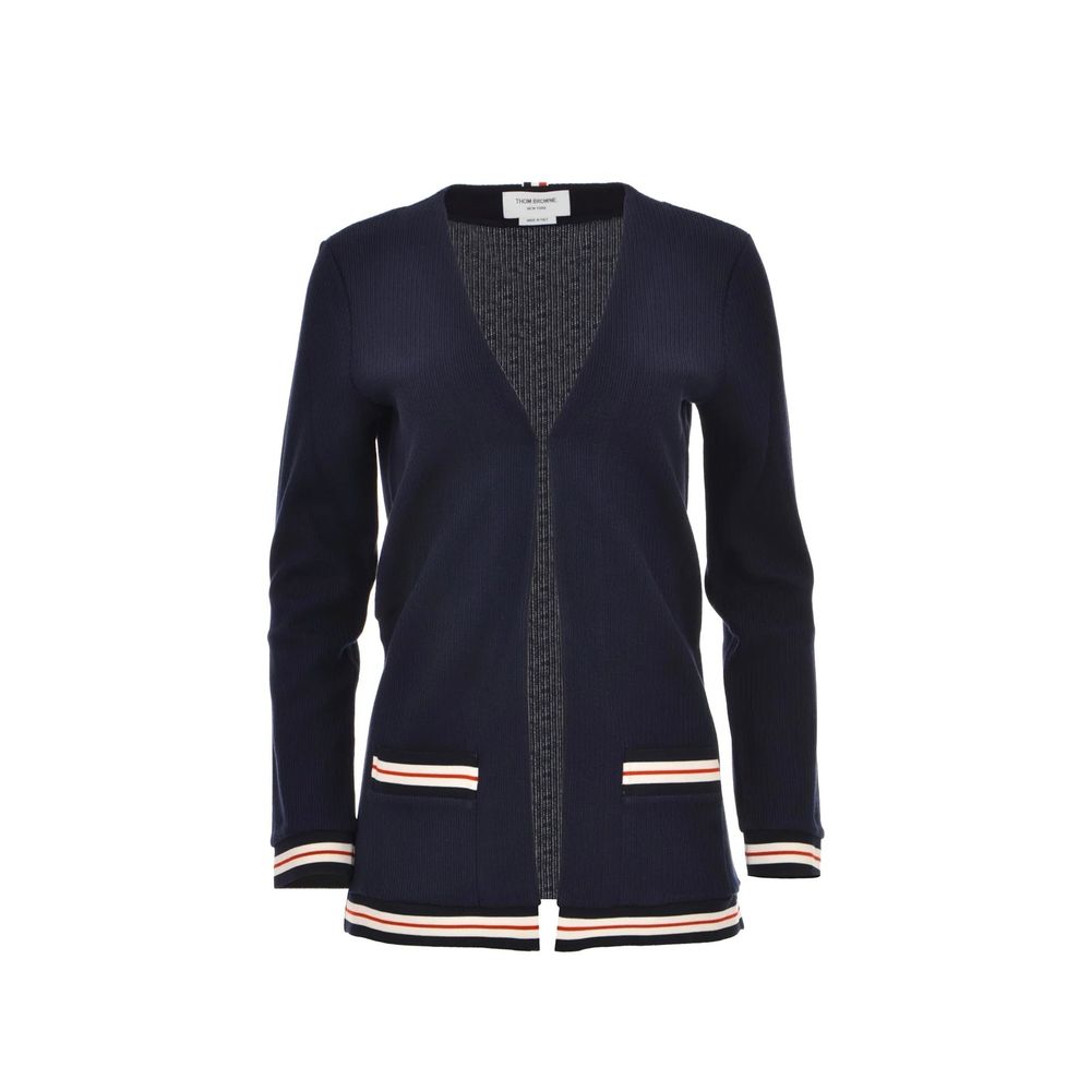 Thom Browne Blauer Baumwollcardigan