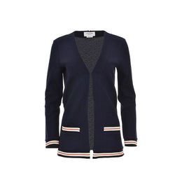 Thom Browne Blauer Baumwollcardigan
