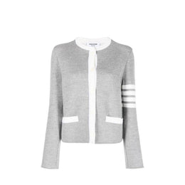 Thom Browne Grauer Wollcardigan