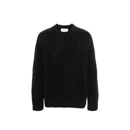 Jil Sander Pullover aus schwarzem Alpakaleder
