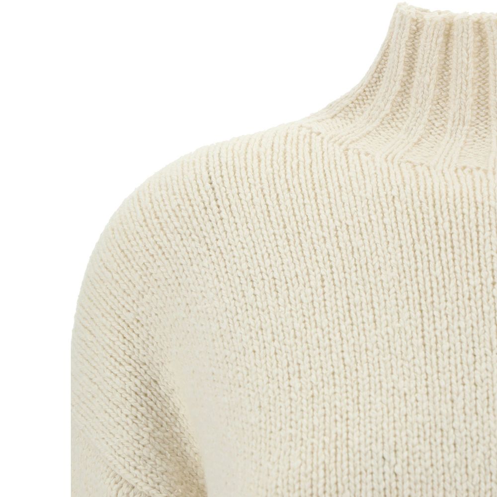 Jil Sander Weißes Seiden-Sweatshirt