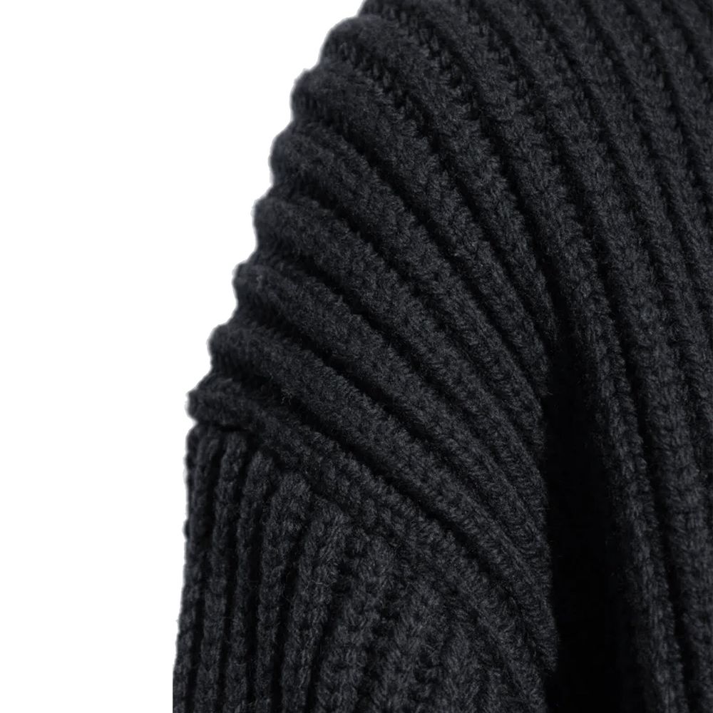 Jil Sander Schwarzer Wollrollkragenpullover