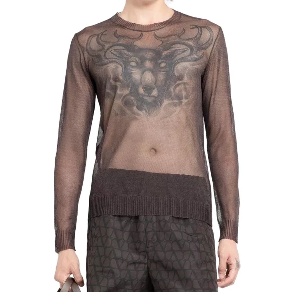Valentino Garavani Braunes Seiden-Sweatshirt