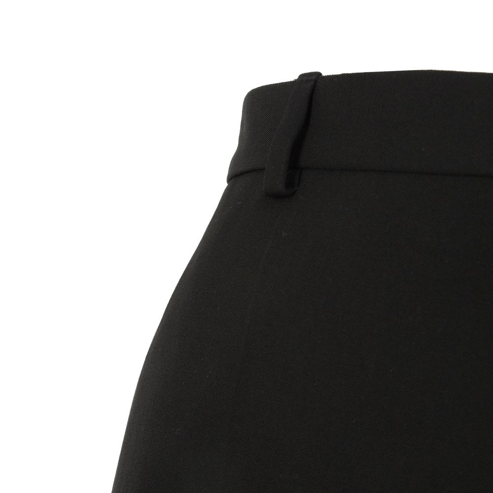 Balenciaga Schwarze Wollhose mit ausgestelltem Bein