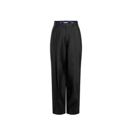 Jacquemus Schwarze Seidenhose mit ausgestelltem Bein