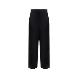 Salvatore Ferragamo Schwarze Seiden-Freizeithose