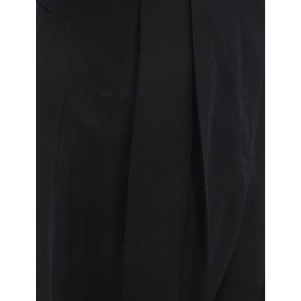 Salvatore Ferragamo Schwarze Seiden-Freizeithose