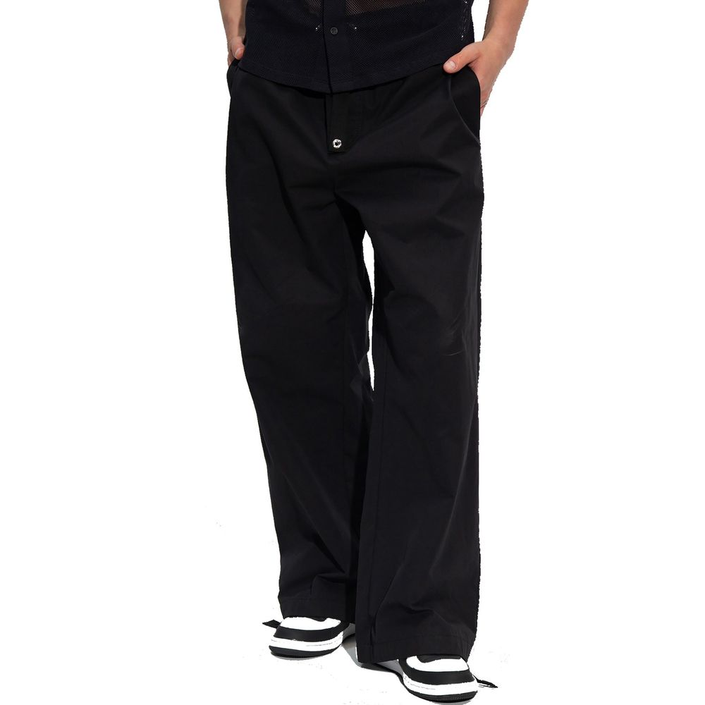 Versace Schwarze Baumwoll-Freizeithose