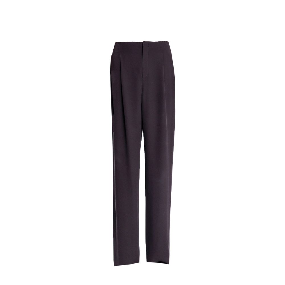 Saint Laurent Braune Seidenhose