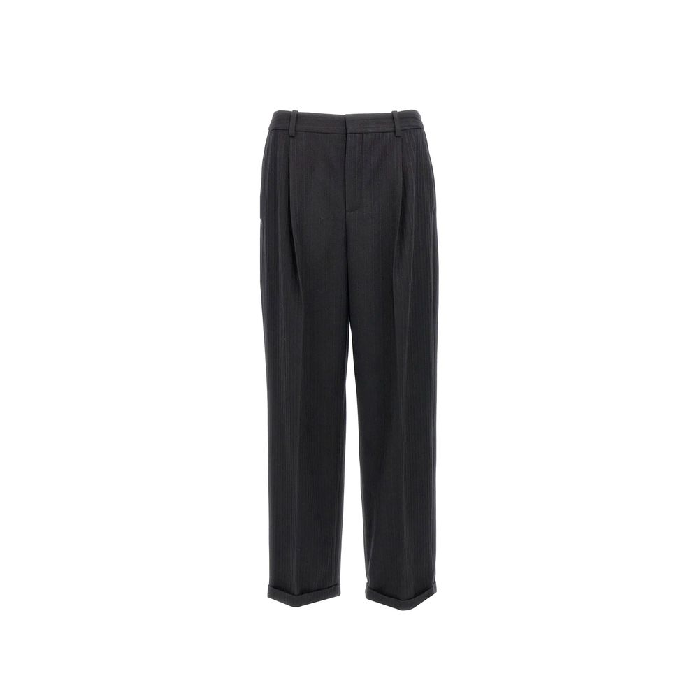 Saint Laurent Schwarze Kaschmir-Freizeithose