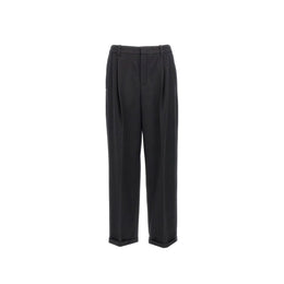 Saint Laurent Schwarze Kaschmir-Freizeithose