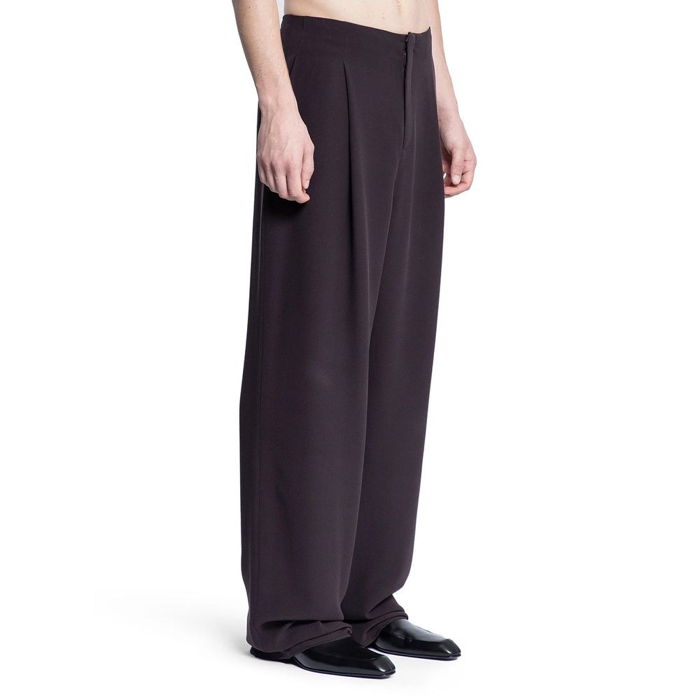 Saint Laurent Braune Seidenhose