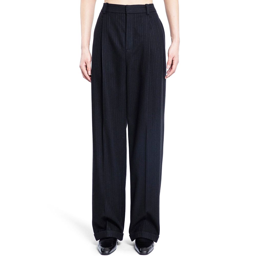 Saint Laurent Schwarze Kaschmir-Freizeithose