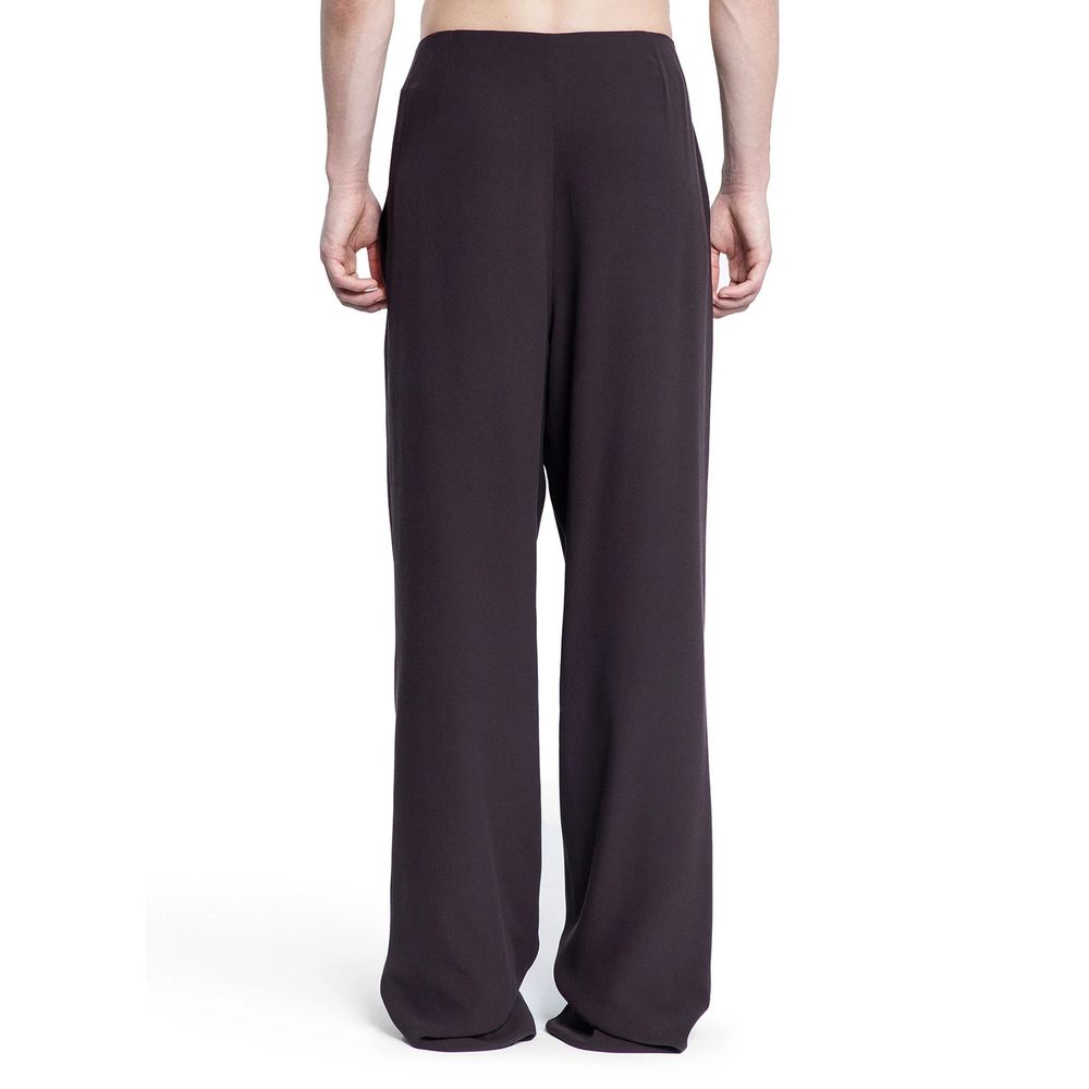 Saint Laurent Braune Seidenhose