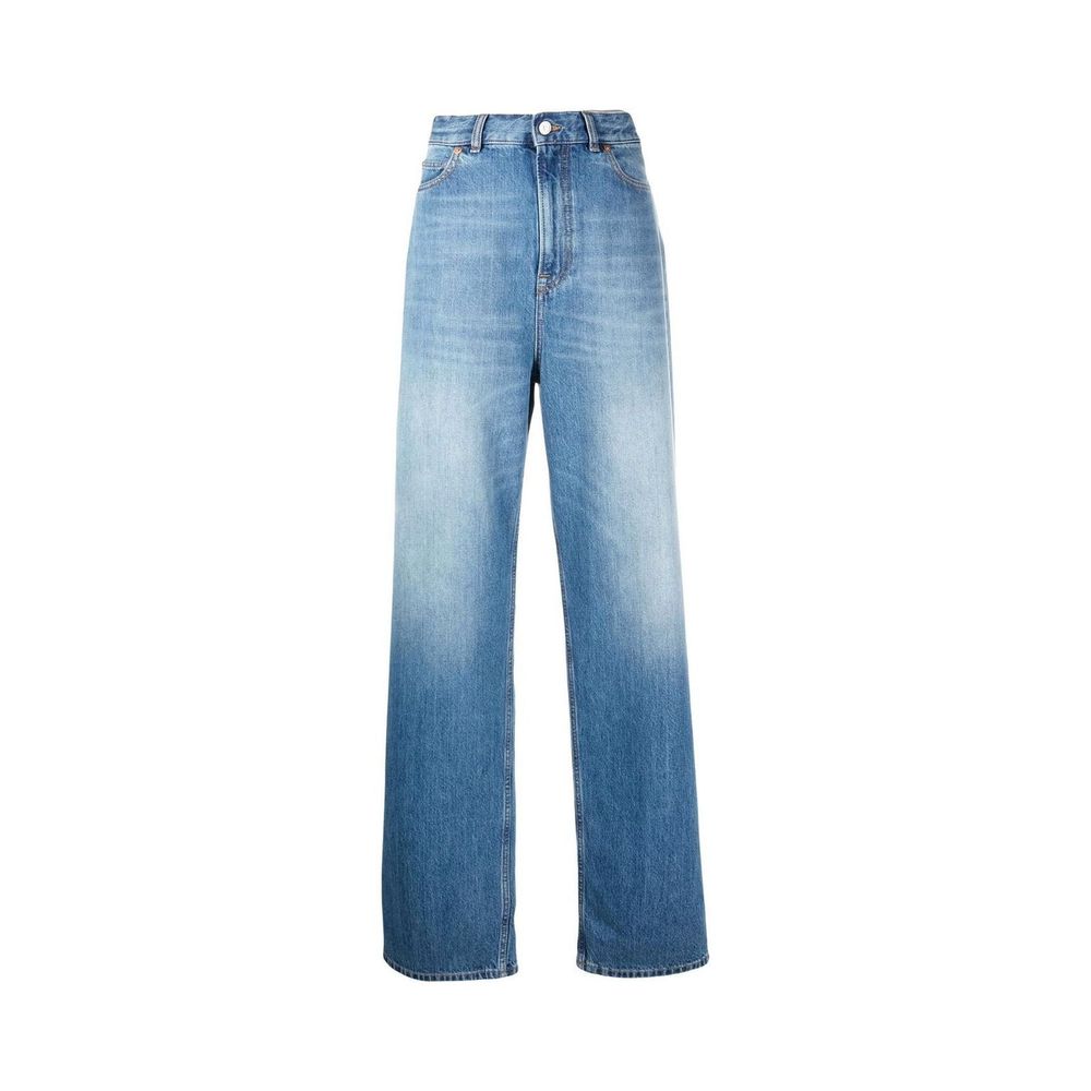 Valentino Garavani Blaue Baumwolljeans im Relaxed Fit