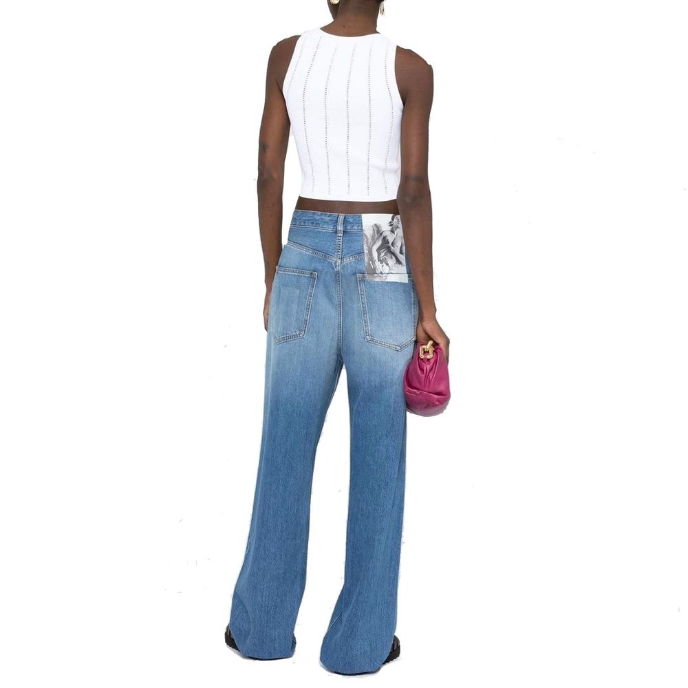 Valentino Garavani Blaue Baumwolljeans im Relaxed Fit
