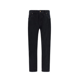 Saint Laurent Schwarze Baumwoll-Jeans mit geradem Bein