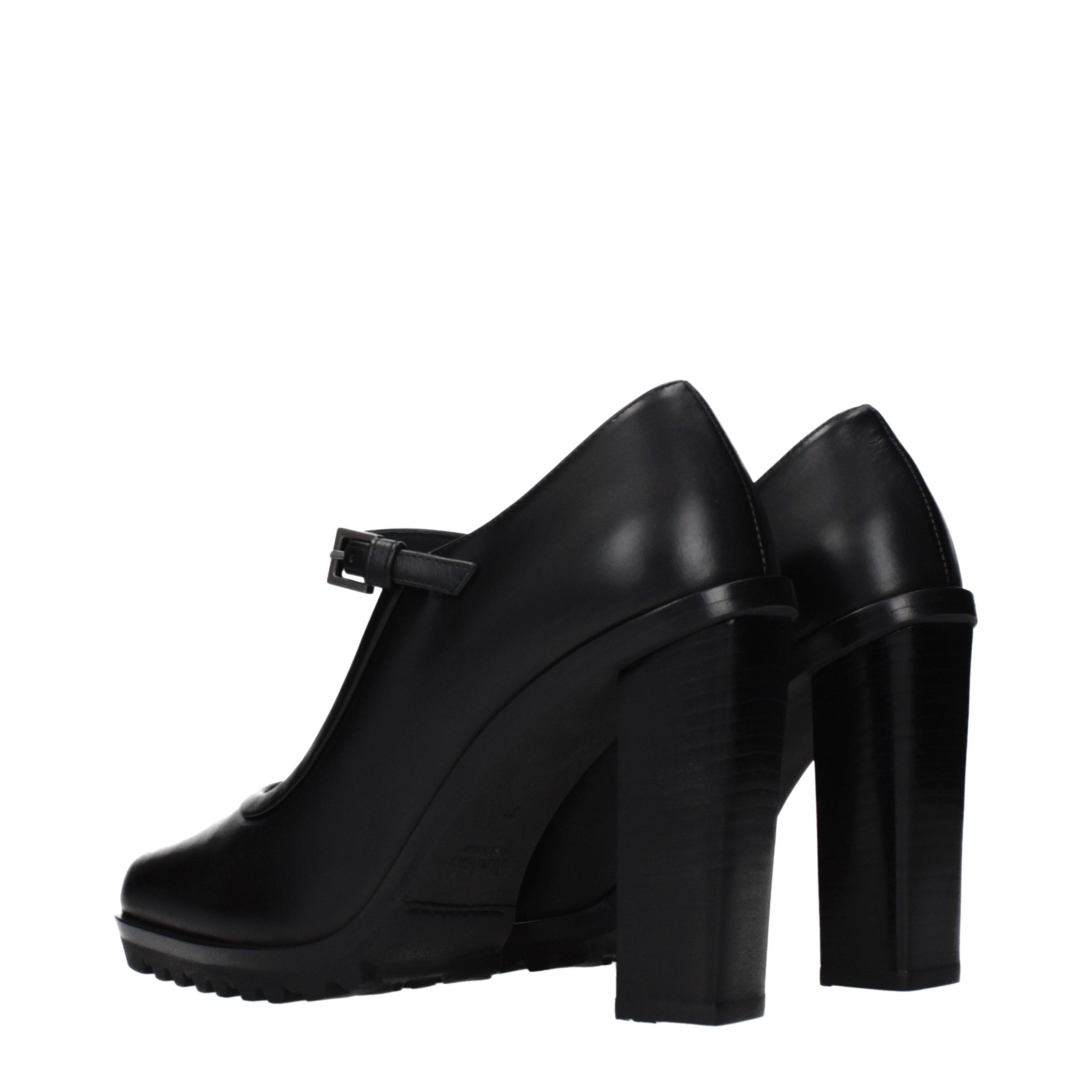 Max Mara Schwarze Leder Pumps mit hohem Absatz