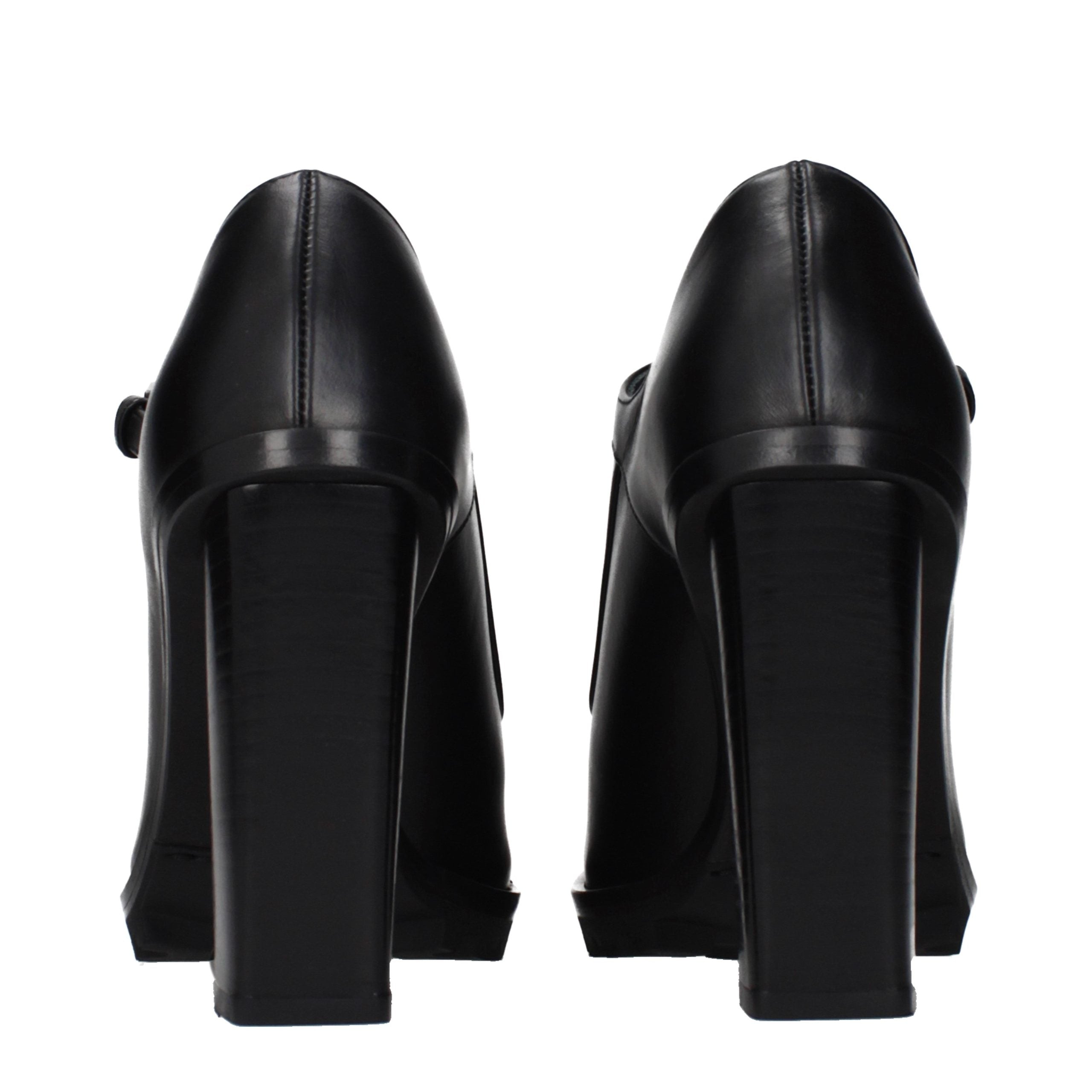 Max Mara Schwarze Leder Pumps mit hohem Absatz