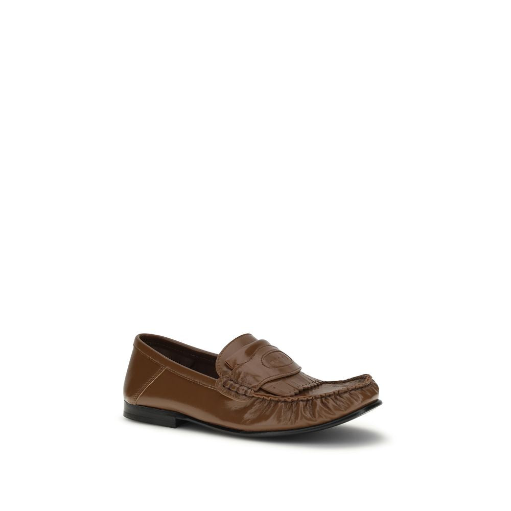 Marni Braune Lammleder-Loafer Ovis Aries Aries